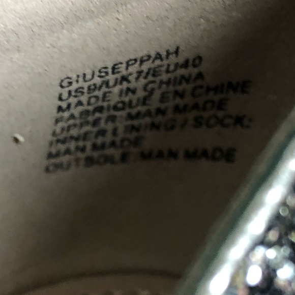 Just Fab Gold and Black Sparkling Heels 9 - Picture 4 of 6